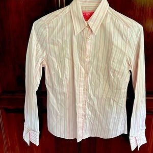 Charles Tyrwhitt pink stripe blouse